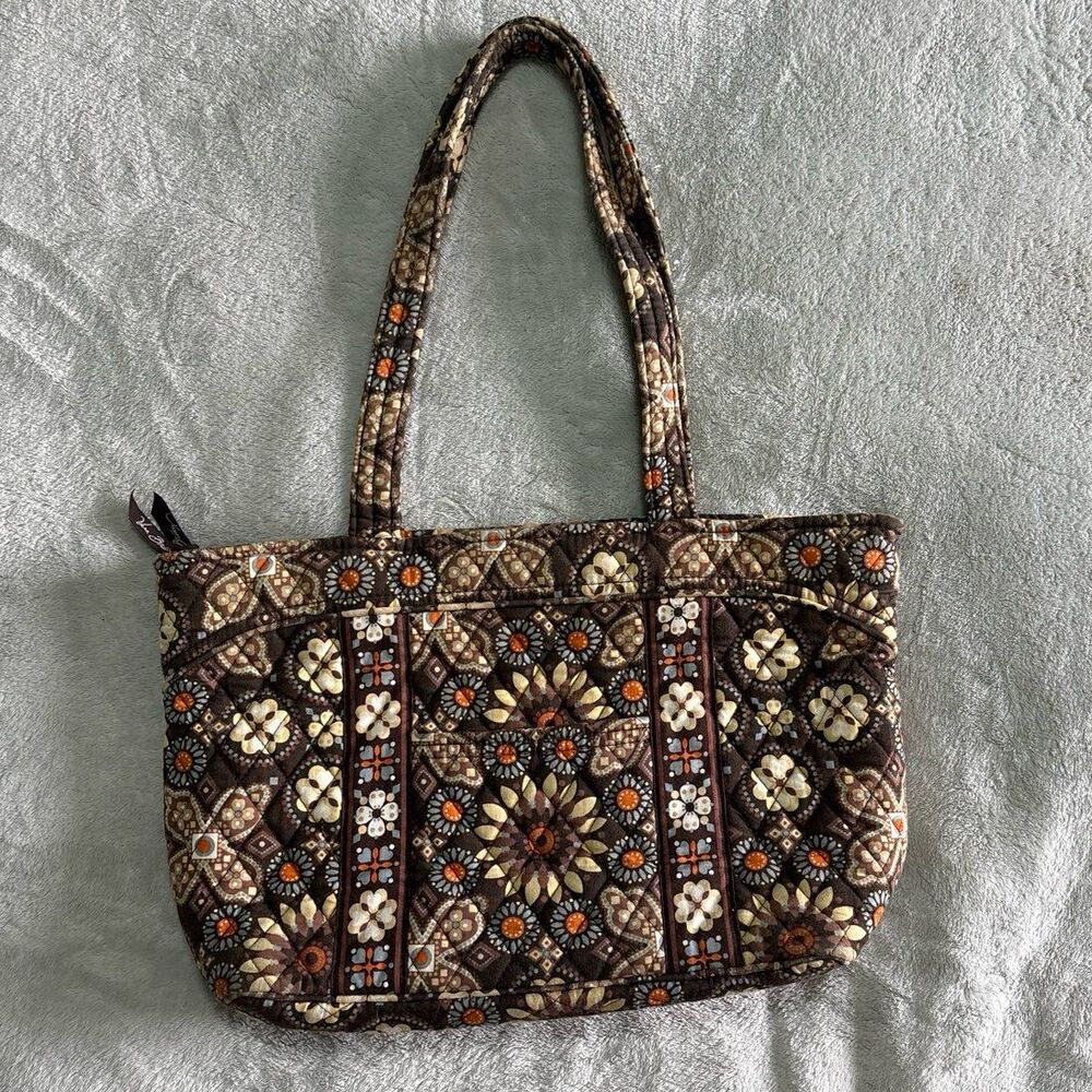 Vera Bradly quilted floral tote shoulder bag purse fall canyon cottagecore boho
